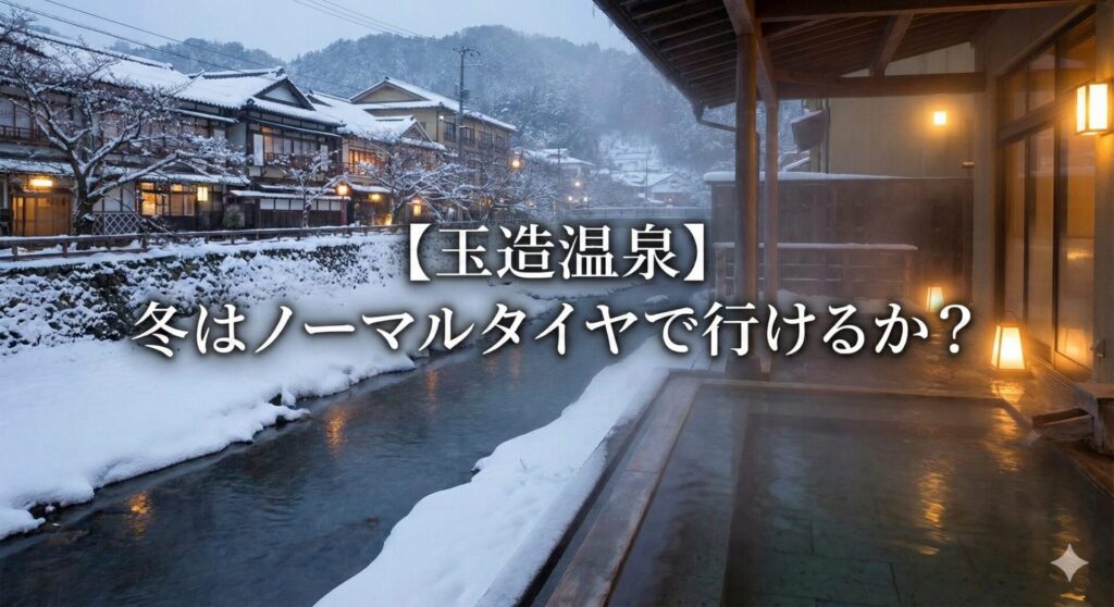 【玉造温泉】冬はノーマルタイヤで行けるか？雪道のリアルな状況と回避ルートを地元民が解説