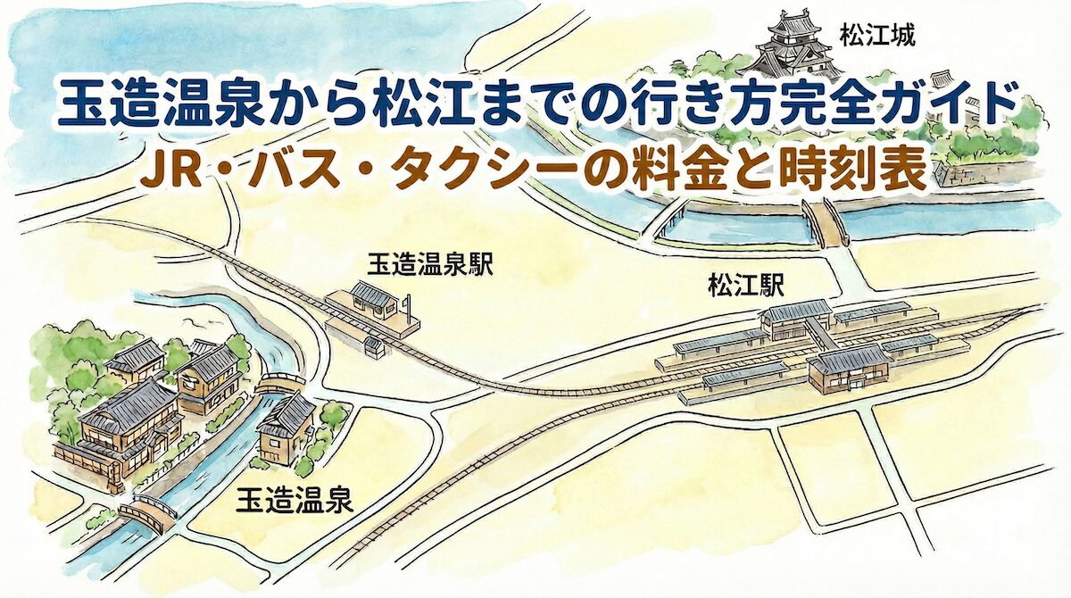 玉造温泉から松江までの行き方完全ガイド（車なし）｜JR・バス・タクシーの料金と時刻表