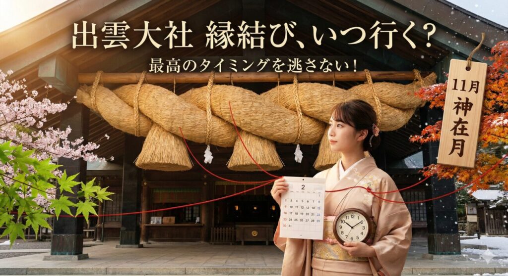【2026年】出雲大社はいつ行くのがいい？縁結びを叶えたい30代のための最強参拝カレンダー