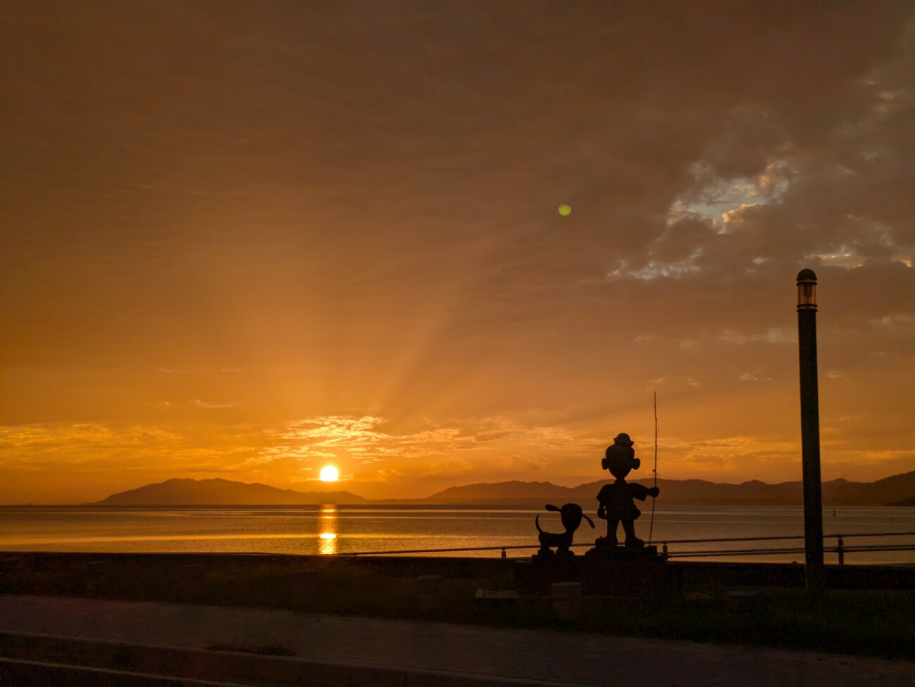 宍道湖に沈む夕日