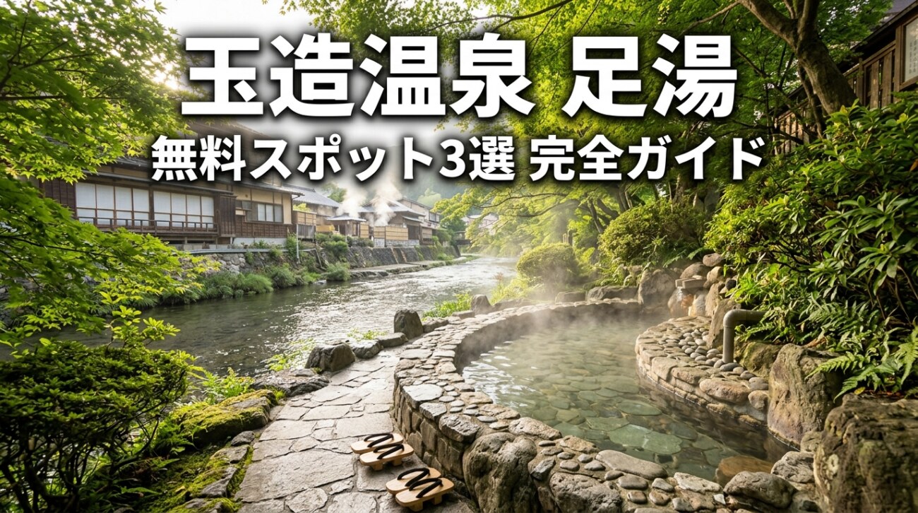 玉造温泉の足湯で美肌体験|無料3スポットの場所・時間・持ち物と街歩きモデルコース