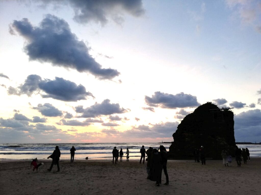 稲佐の浜 夕方