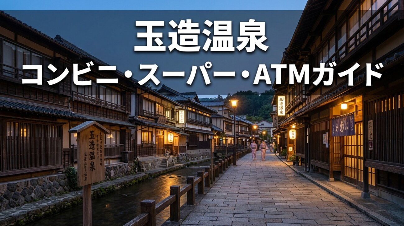 玉造温泉にコンビニはない？最寄りのコンビニ・スーパー・ATMを距離付きで解説