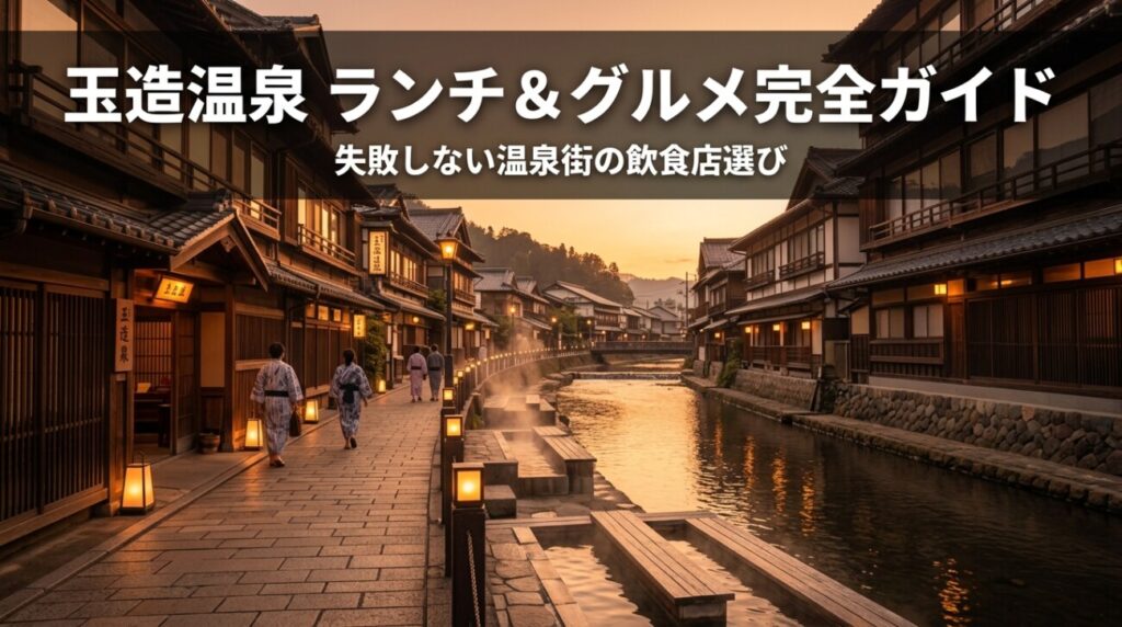 玉造温泉のランチ・グルメ完全ガイド｜温泉街で失敗しない食事の選び方