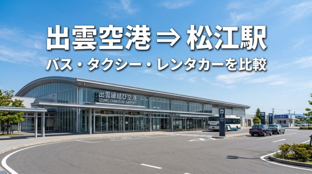 【2026年版】出雲空港から松江駅へのアクセス完全ガイド｜バス・タクシー・レンタカーを比較
