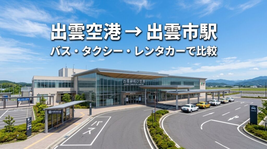 【2026年版】出雲空港から出雲市駅へのアクセス完全ガイド｜バス・タクシー・レンタカーを比較