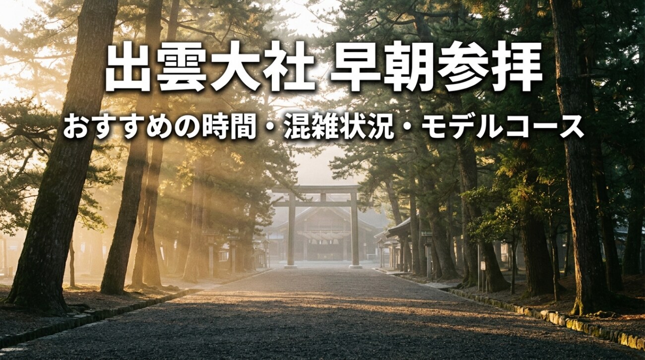 【2026年】出雲大社の朝参り完全ガイド|おすすめ時間・混雑・御朱印・モデルコースを解説