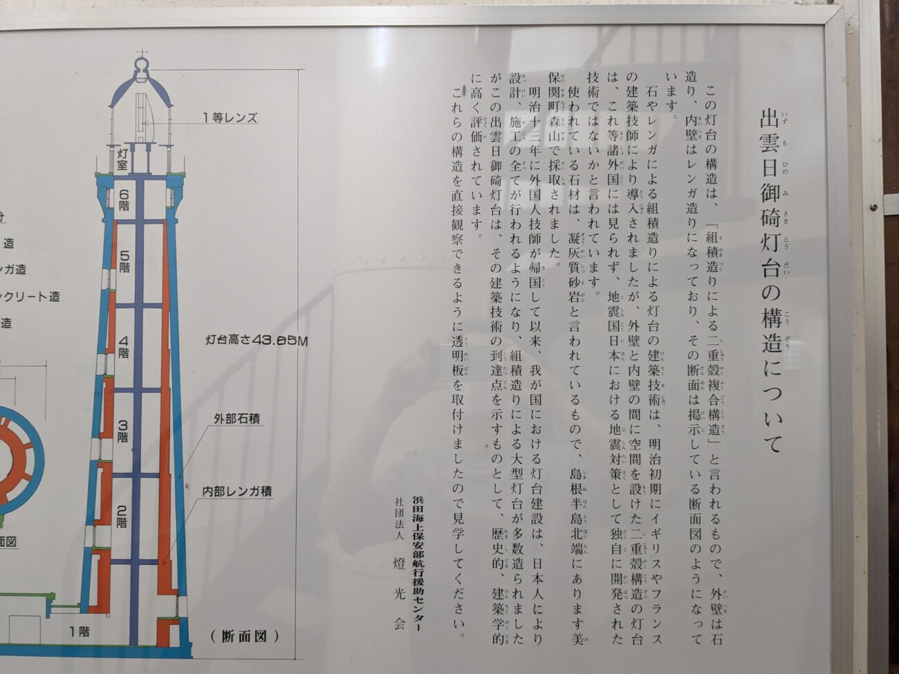 日御碕灯台の説明版
