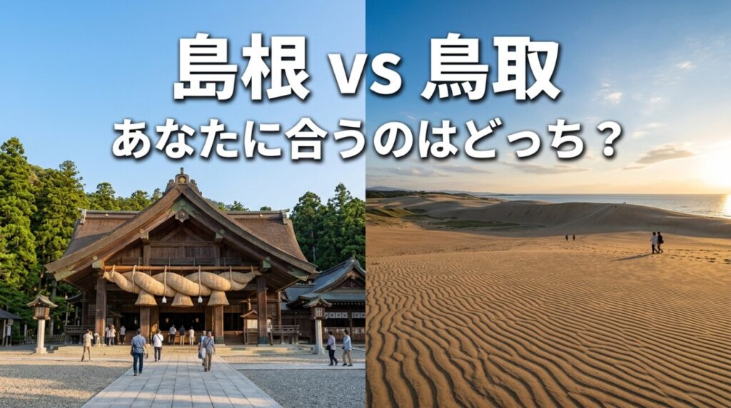 鳥取vs島根旅行はどっちがいい？失敗しない旅先の選び方【1泊2日・2泊3日】