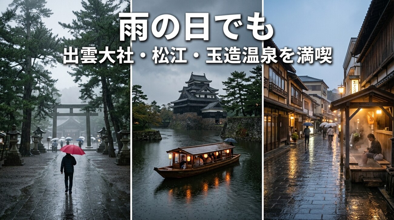 出雲大社は雨の日でも楽しめる?在住ライターが教える参拝・観光モデルコース【松江・玉造温泉も】