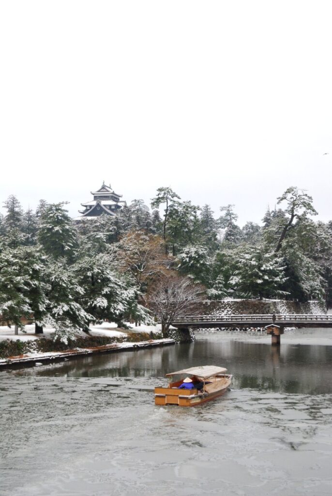 堀川遊覧船 堀川巡り 冬 雪