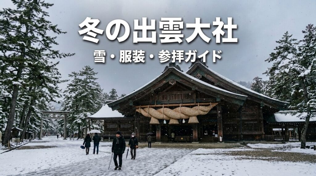 【出雲在住者が解説】冬の出雲大社は雪で行けない？服装・アクセス・冬の楽しみ方