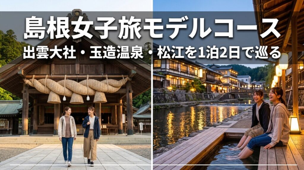 島根女子旅モデルコース｜出雲大社・玉造温泉・松江を巡る1泊2日のおすすめプラン