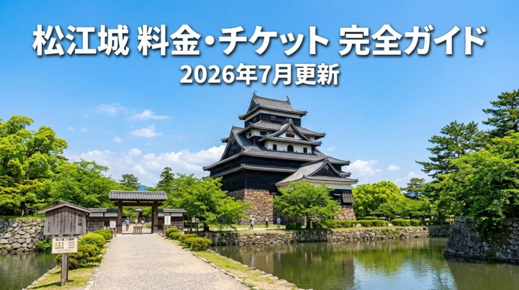 【2026年7月最新】松江城の料金・チケット完全ガイド｜共通券・割引・営業時間まで解説