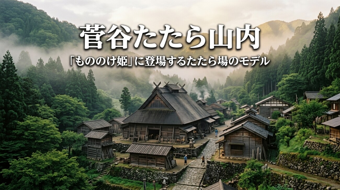 菅谷たたら山内は「もののけ姫」のタタラ場のモデル?見どころ・アクセス・駐車場を解説