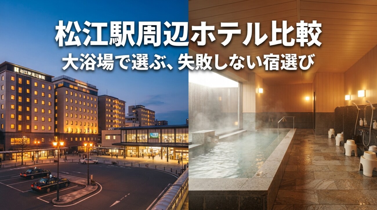 2026年最新】松江駅周辺ホテルおすすめ比較9選|大浴場に入れる宿・入れない宿で選ぶ