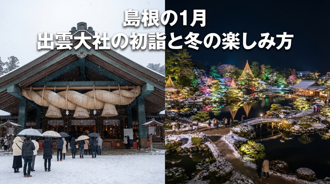 島根1月旅行ガイド｜出雲大社の初詣・行事・冬の味覚を出雲在住者が解説
