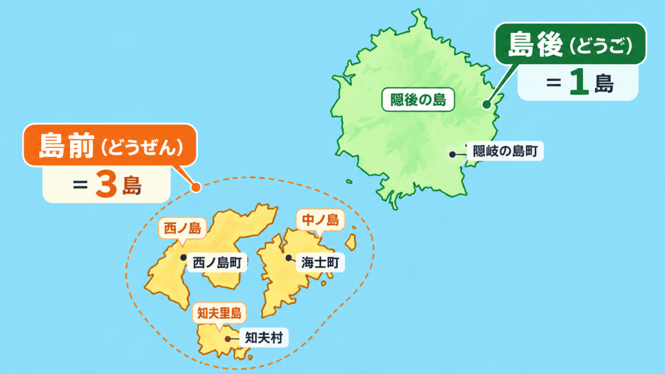 隠岐島 位置関係イラストマップ