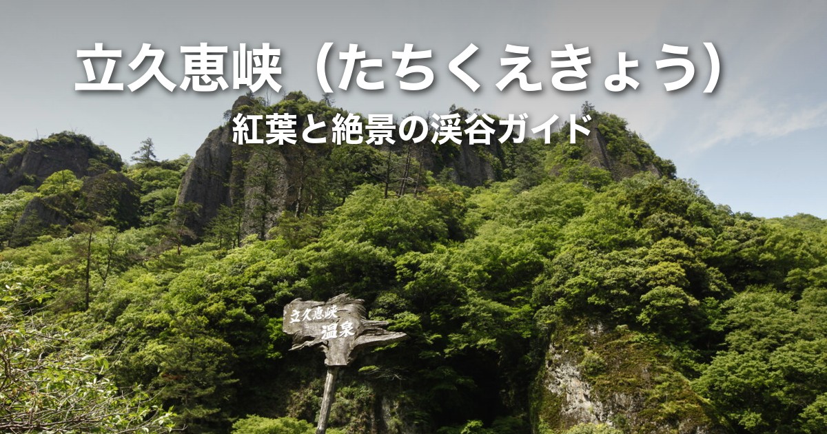 立久恵峡(たちくえきょう)完全ガイド|アクセス・駐車場・紅葉の見頃・熊対策まで