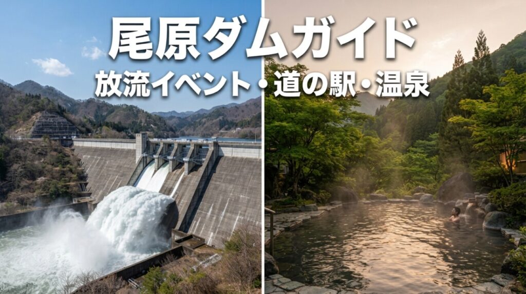 尾原ダム・道の駅おろちの里・佐白温泉の回り方｜クレストゲート点検放流イベントの観覧情報つき
