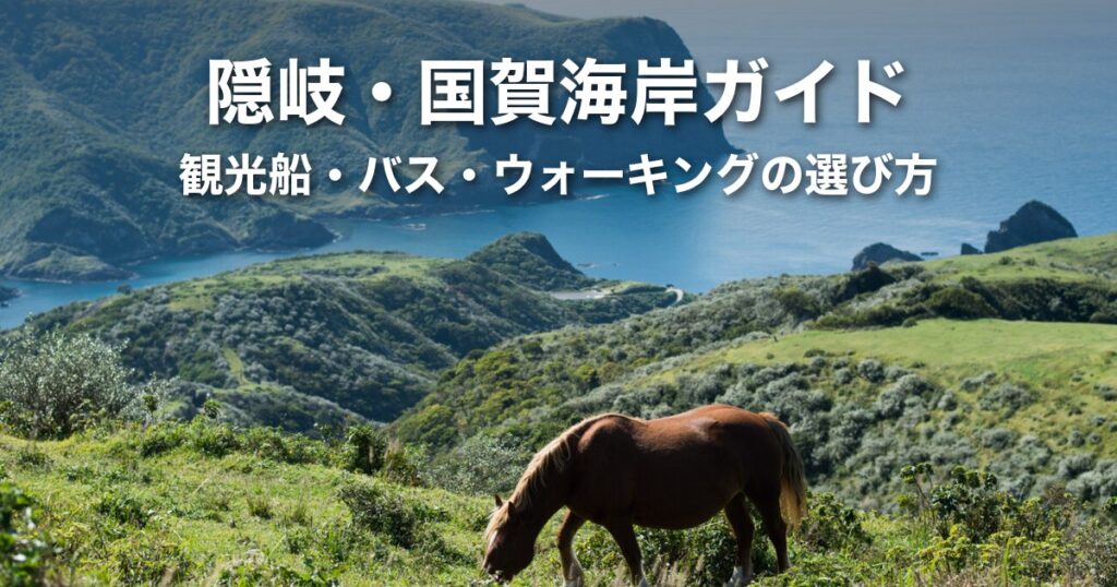 国賀海岸ガイド｜摩天崖・通天橋の見どころと、観光船・観光バス・ウォーキングの選び方【隠岐・西ノ島】